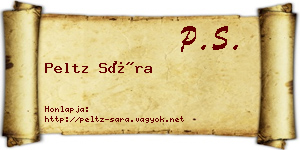 Peltz Sára névjegykártya